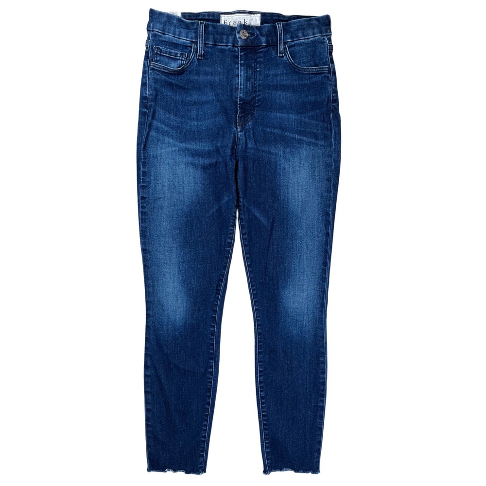 Frank & Eileen Sligo Skinny Jeans Womens 29 Dark Wash High Rise Raw Hem USA